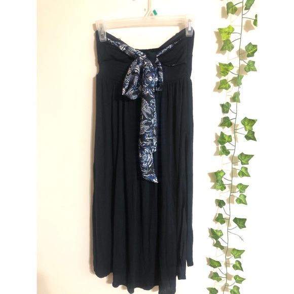 Free People Side Swept Tunic Dark Navy - Picture 8 of 9